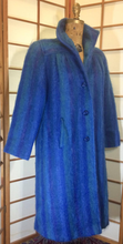 Load image into Gallery viewer, Fuzzy Mohair Wool 70&#39;s 80&#39;s Royal Blue Purple Coat. M/L