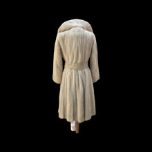 Load image into Gallery viewer, Pearl Mink Princess Pleated Coat Belted Fit and Flare Pinup