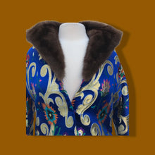 Load image into Gallery viewer, 2000’s Brocade Silk Mahogany Mink Jacket