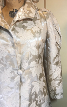 Load image into Gallery viewer, Vintage Ingrid Bergman Film Noir 1940's Heavy Silk Brocade Satin Fit Flare Opera Wedding Dress Dressing Kimono Asian Victorian Inspired