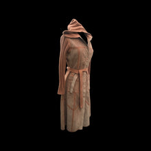 Load image into Gallery viewer, 70’s Suede Sweater Hooded Knit Camel Light Coat