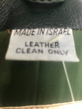 Load image into Gallery viewer, Deadstock 70’s Leather Forest Green Trench Spy Coat