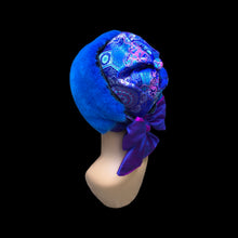 Load image into Gallery viewer, Cobalt Blue Silk and Mink Brocade Hat