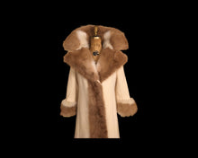 Load image into Gallery viewer, 60’s Camel Coat Printed Vicuna Fur Wool Cashmere Rare Collectible