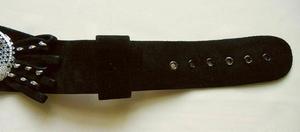 Jeweled Black Glam Suede Belt by HENRYKS BIJOUX Made in Austria Vintage 1980s Glam Swarovski Crystal Fits a waist from 23.5" to 27.5"