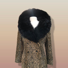 Load image into Gallery viewer, 60’s Vintage Lord and Taylor Coat   Leopard Ocelot Print with Genuine Fur Trim