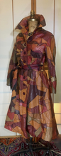Load image into Gallery viewer, Vintage Coat Leather 70s- Michael Kors Studio 54 Melania Vintage 70s Patchwork Mosaic Leather Duster/Trench/Coat Hippy Small to Medium Up to 38" Bust