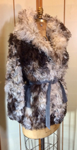 Load image into Gallery viewer, 70s Mongolian Curly Lamb and and Suede Grey Black and White Hippy Chic Penny Lane Coat S/M