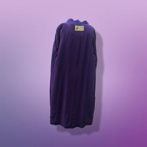 40’s 50’s Purple Long Boucle Coat with Curly Lamb Fur
