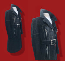 Load image into Gallery viewer, Suede 60’s 70’s Vintage Tailored Couture Coat Made in Spain
