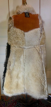 Load image into Gallery viewer, Suede Sheepskin Shearling Afghan Penny Lane Coat Princess Fit and Flare Almost Famous Small Boho Hippy Bohemian Made in Turkey XS/S