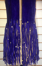 Load image into Gallery viewer, 70s Purple Fringe Vest With Beads-- Hippy Flower Child, S/M/L Penny Lane Almost Famous Purple Rain Prince Homage