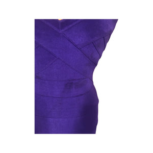 80’s 90’s Purple Bandage Tadashi Dress Fitted