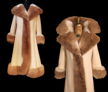 Load image into Gallery viewer, 60’s Camel Coat Printed Vicuna Fur Wool Cashmere Rare Collectible