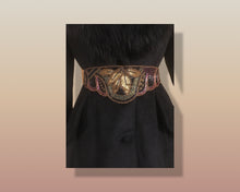 Load image into Gallery viewer, 60’s Black Coat Vintage Lilli Ann Fit and Flare Shearling Pinup Princess Beaded Belt