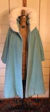 Load image into Gallery viewer, Vintage Women's Coat-Lilli Ann 60s Swing Mink Baby Blue Flexible Size Mad Men Betty Draper Mrs. Maisel