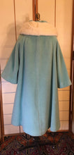 Load image into Gallery viewer, Vintage Women's Coat-Lilli Ann 60s Swing Mink Baby Blue Flexible Size Mad Men Betty Draper Mrs. Maisel