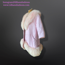 Load image into Gallery viewer, 60s Pink Leather and Fox Fur Coat “Throw and Go” Swing