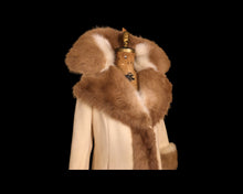 Load image into Gallery viewer, 60’s Camel Coat Printed Vicuna Fur Wool Cashmere Rare Collectible