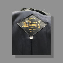 Load image into Gallery viewer, 70’s Spy Trench Leather Coat with Removable Shearling Collar Dark Blue