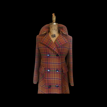 Load image into Gallery viewer, Vintage Plaid Calvin Plaid Full Length Couture Double Breasted Thick Wool S/M