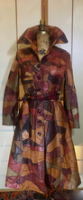 Load image into Gallery viewer, Vintage Coat Leather 70s- Michael Kors Studio 54 Melania Vintage 70s Patchwork Mosaic Leather Duster/Trench/Coat Hippy Small to Medium Up to 38" Bust