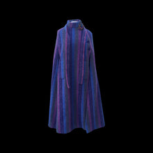 Load image into Gallery viewer, Vintage 60’s 70’s Wool Cape in Purple, Blue, Magenta Long Poncho