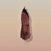 Load image into Gallery viewer, Suede Purple Eggplant 60’s 70’s Vintage “Summer of Love” Coat Boho