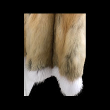 Load image into Gallery viewer, Red Fox Fur Coat with White Scalloped Tips