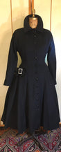 Load image into Gallery viewer, Vintage Women's "New Look" 40’s 50’s Classic Fit and Flare Full Skirted Princess Pinup Wool Winter Rhinestone Dress Coat