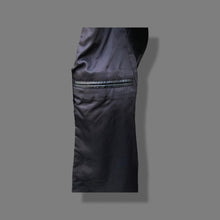 Load image into Gallery viewer, Black Montgomery Ward Leather Spy Trench with Suede Inserts