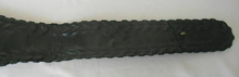 Load image into Gallery viewer, Vintage 80s Lion Belt with Real Swarovski Crystals Made in Austria Henry Bijoux Paris Hand Made Suede Black Small Jeweled Thick Cinch Glam