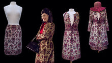 Load image into Gallery viewer, Authentic Anne Klein Vintage 60’s Tapestry Ensemble Coat Skirt Vest Featured in Mad Men