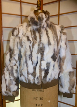 Load image into Gallery viewer, BOHO Grunge Vintage 90's Wilson Fur Zip up Short Bomber Coat Jacket L/XL penny lane almost famous