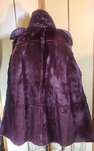 Load image into Gallery viewer, Purple Suede Extra Large Lamb Penny Lane Almost Famous Coat XL/L/XXL Boho Hippy Swing Princess