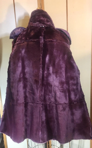 Purple Suede Extra Large Lamb Penny Lane Almost Famous Coat XL/L/XXL Boho Hippy Swing Princess