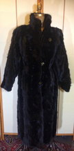 Load image into Gallery viewer, Brand New Reversible Long Mahogany Mink Satin Trench Coat Rain Snow Spy Size Versatile, S/M