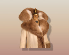 Load image into Gallery viewer, 60’s Camel Coat Printed Vicuna Fur Wool Cashmere Rare Collectible