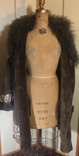 Load image into Gallery viewer, Penny Lane Boho Embroidered Suede Curly Mongolian Lamb Coat Plus Size or Extra Roomy L/XL Almost Famous Pink Floral Flowers Hippy Princess