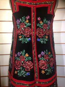 70s Red Embroidered Vest Floral Ethnic Gucci Style Russian Princess Suzani Turkish Afghan Penny Lane Boho Chic Hippy Princess Floral Flowers