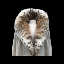 Load image into Gallery viewer, Massive Lynx and Beige Sheared Beaver Cozy Throw Oversized Coat