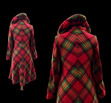 Load image into Gallery viewer, Vintage Red Plaid Princess Hooded Princess Coat “Little Red Riding Hood”