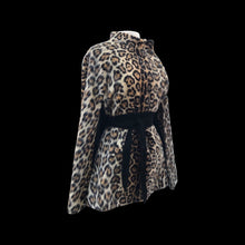 Load image into Gallery viewer, 60’s Leopard Cape Poncho Jaguar Print Faux Fur One Size Fits All