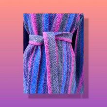 Load image into Gallery viewer, 60’s 70’s Purple Blue Pink Magenta Cape Poncho 100% Wool Made in Ireland