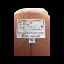 Load image into Gallery viewer, Vintage Pendleton Plaid Beige Neutral Wrap Coat