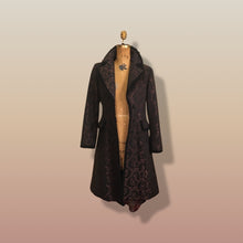 Load image into Gallery viewer, 80s Lace Mesh Black Brown Steampunk Victorian Spring Light Coat