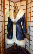 Load image into Gallery viewer, Leather Shearling Lamb Coat- Princess Cut Mod Hippy 60s 70s Penny Lane Almost Famous Russian Princess S/M