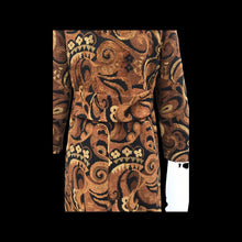 Load image into Gallery viewer, Vintage Tapestry Carpet Gold Brown Fur Trim Princess Coat