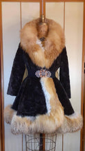 Load image into Gallery viewer, Women's Vintage Coat- 60s Red Fox Fur Fit and Flare Princess Pinup Full Skirted Price: