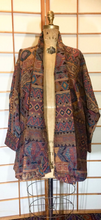 Load image into Gallery viewer, Tapestry Aztec Coat Southwestern Mayan Golden Color Embroidery Carpet Coat Blazer Jacket, Swing L/XL